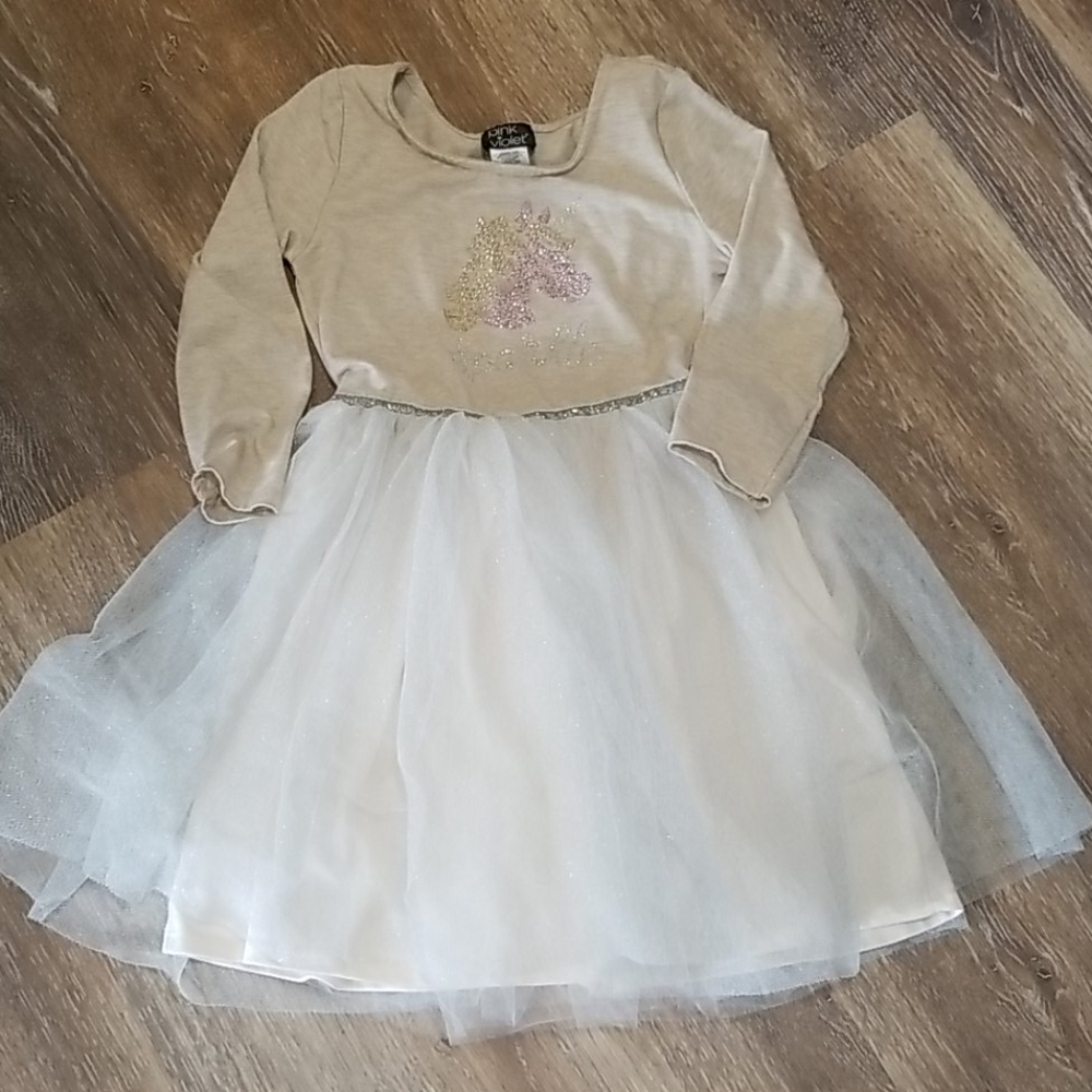 Girls 3/4 length sleeve tutu dress size 8